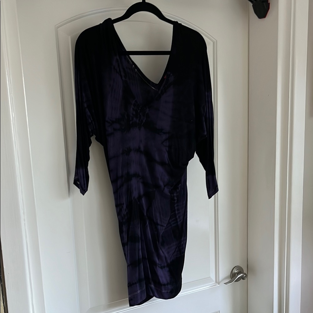 Black and purple tie dye dress